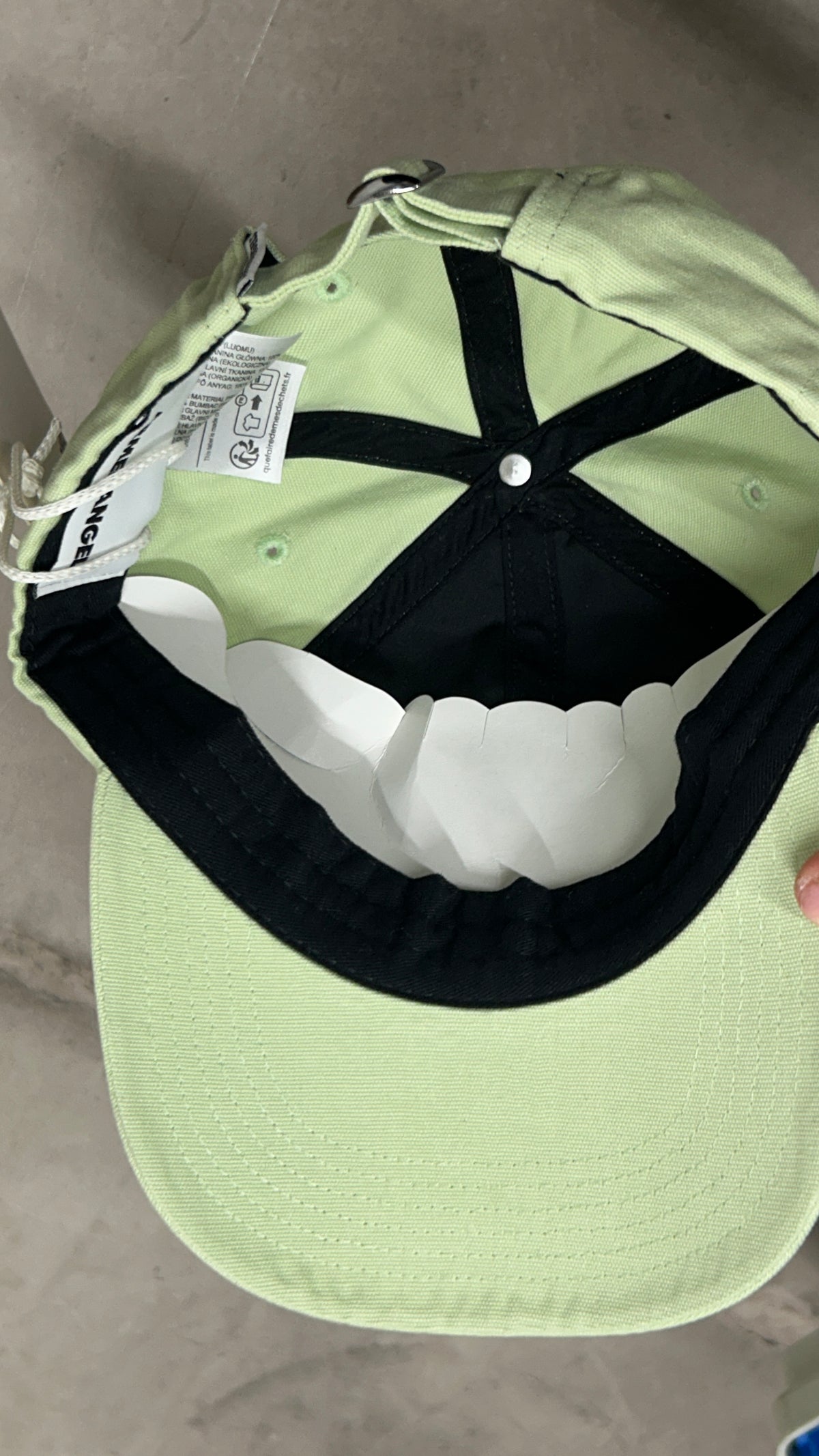 Casquette en coton bio | vert pastel 'yenaas bold green ash'