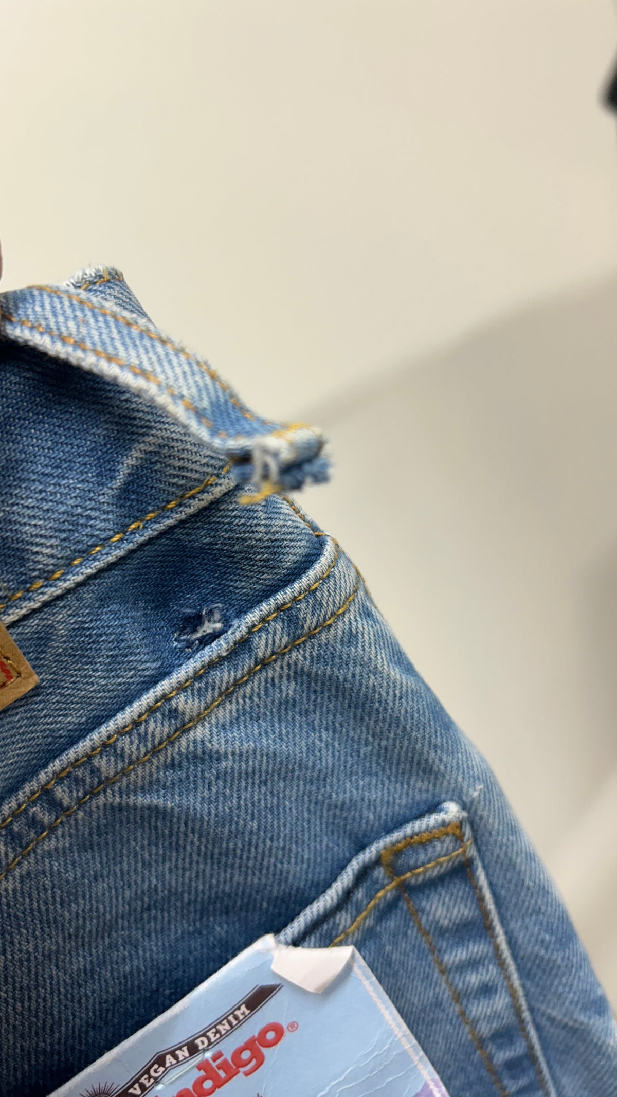 Jean mom en coton bio | bleu 'breezy britt casual blue'