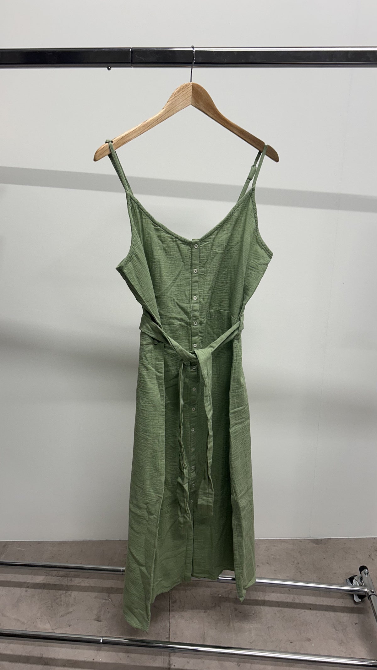 Robe en coton biologique | vert 'Bubble strap dress light green - light green'