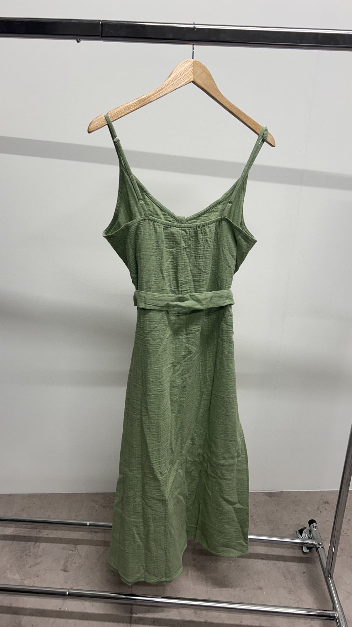 Robe en coton biologique | vert 'Bubble strap dress light green - light green'