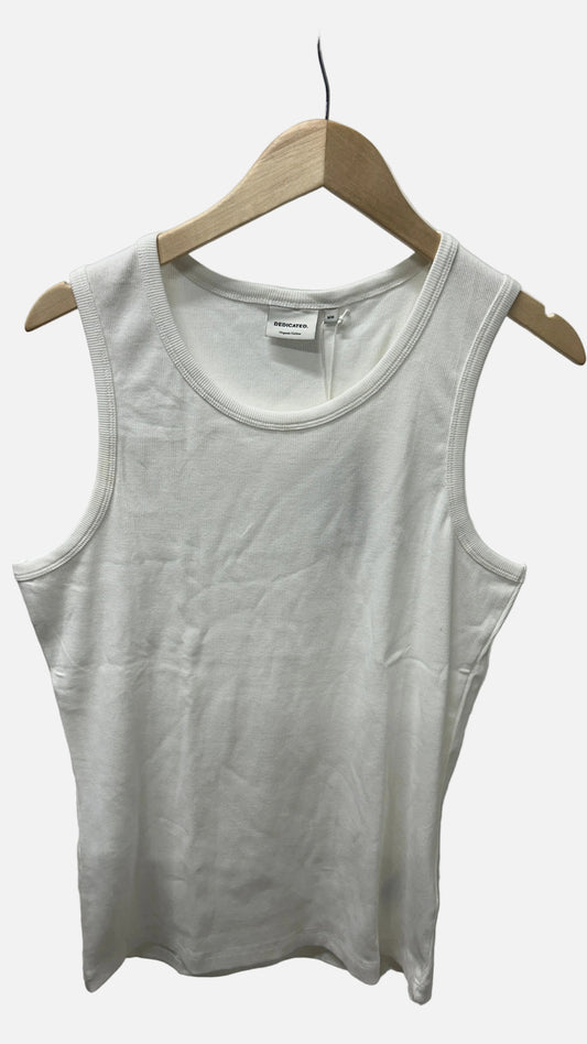 rib tank top forsa white - white