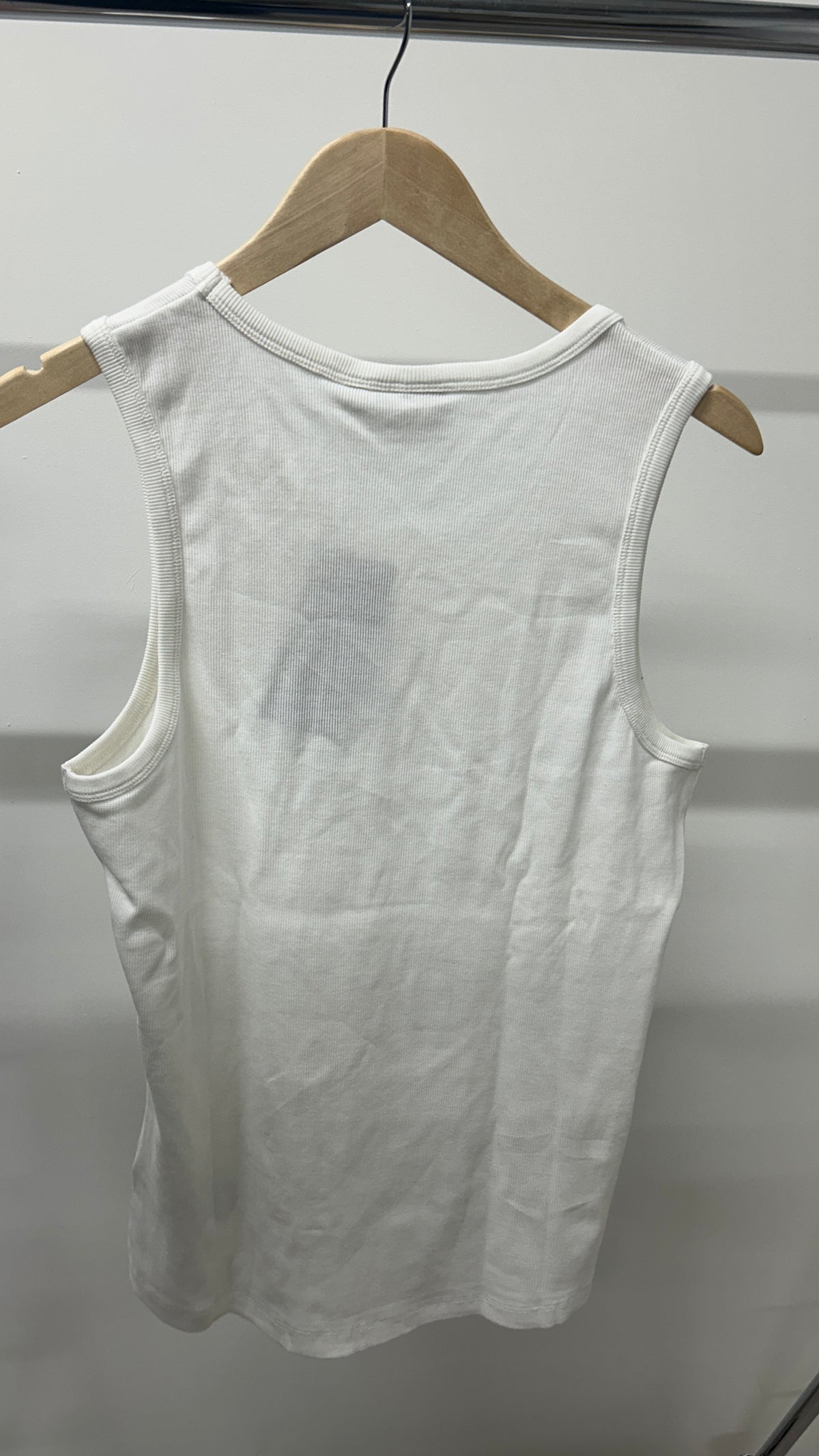 rib tank top forsa white - white