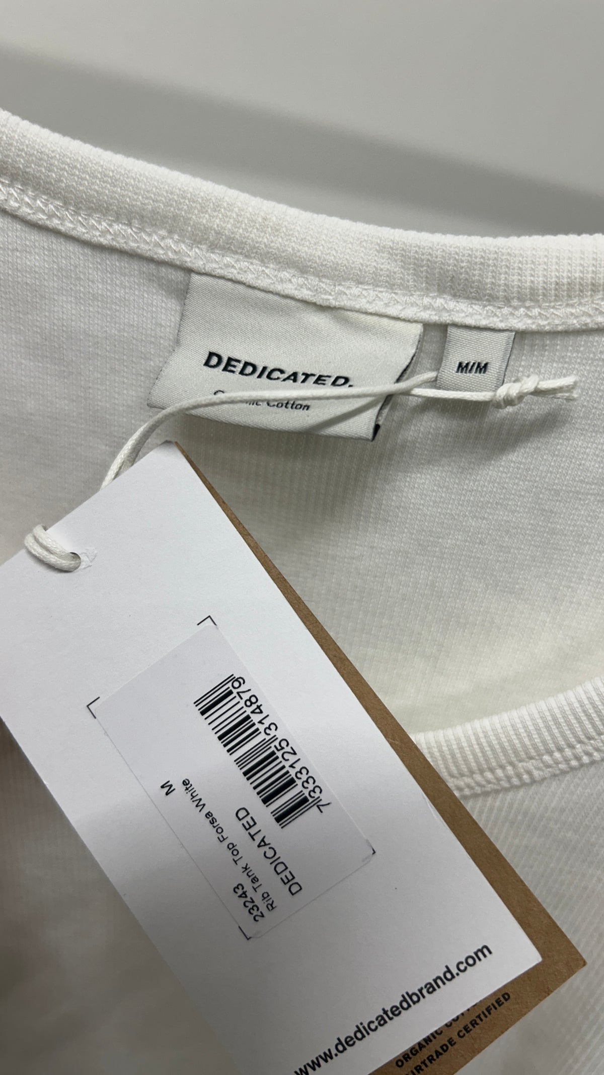 rib tank top forsa white - white