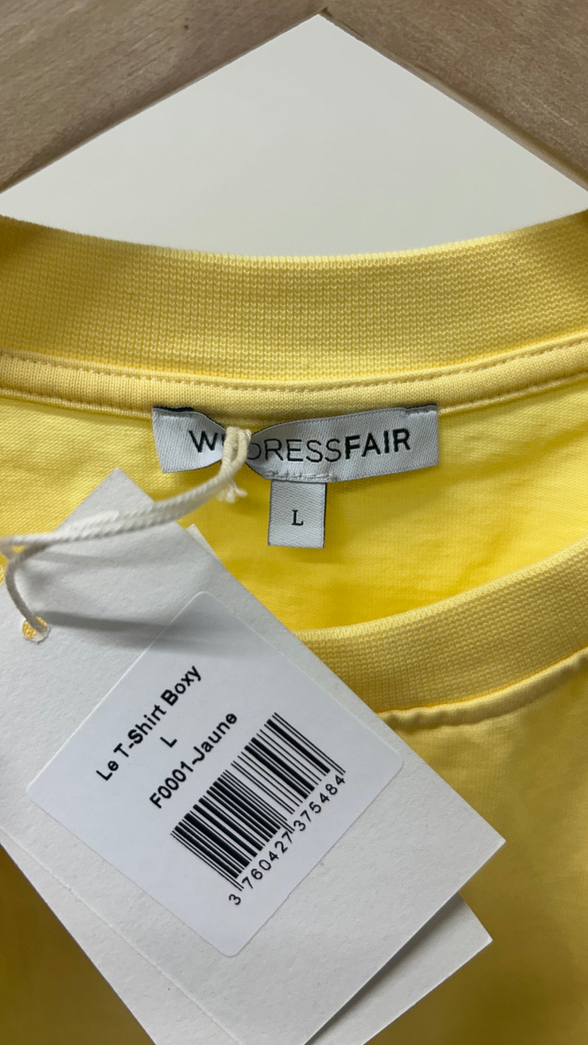 T-shirt boxy en coton bio | jaune | Jaune