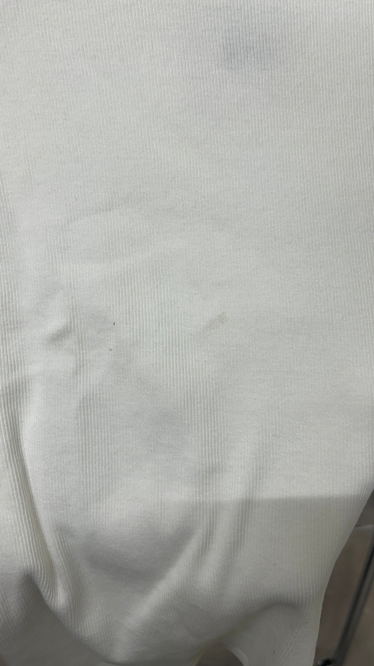 T-shirt manches courtes côtelé en coton bio | off white | Blanc