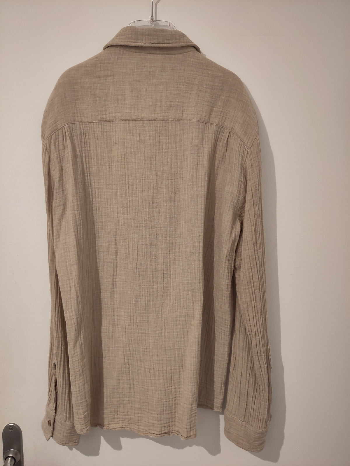 Chemise en gaze de coton bio | beige 'Oihana - cappuccino'