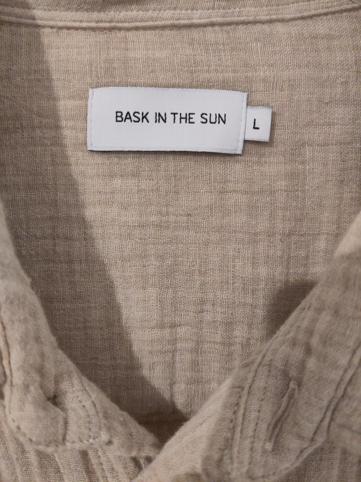 Chemise en gaze de coton bio | beige 'Oihana - cappuccino'