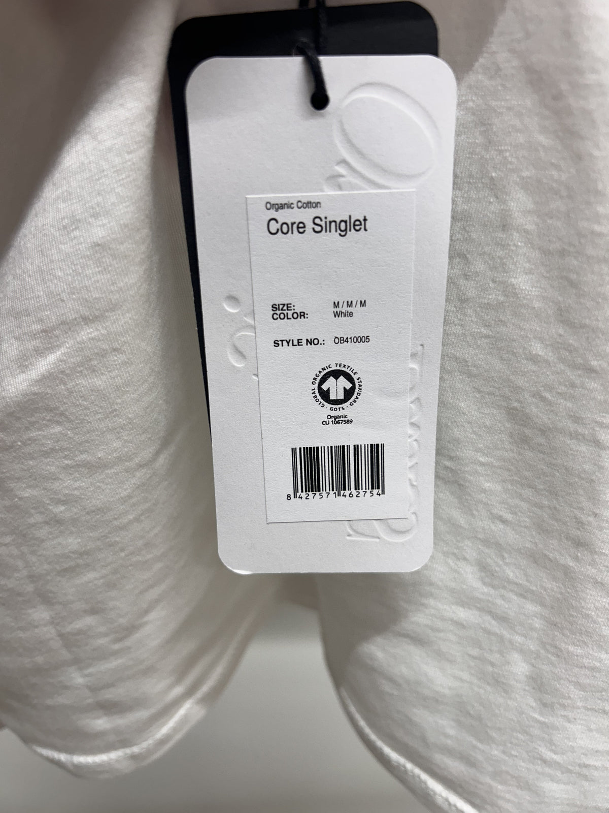 Débardeur en coton bio | blanc 'core singlet white'
