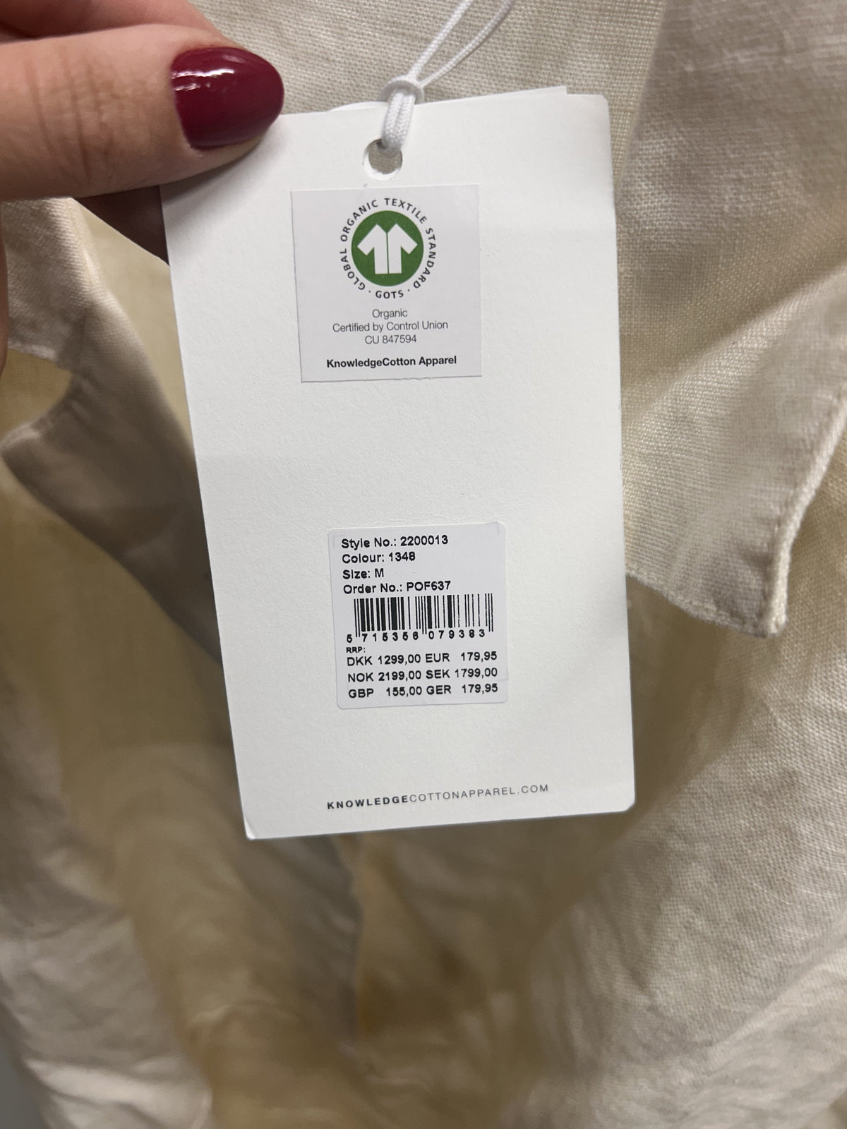 Robe midi en lin naturel bio - linen midi dress buttercream