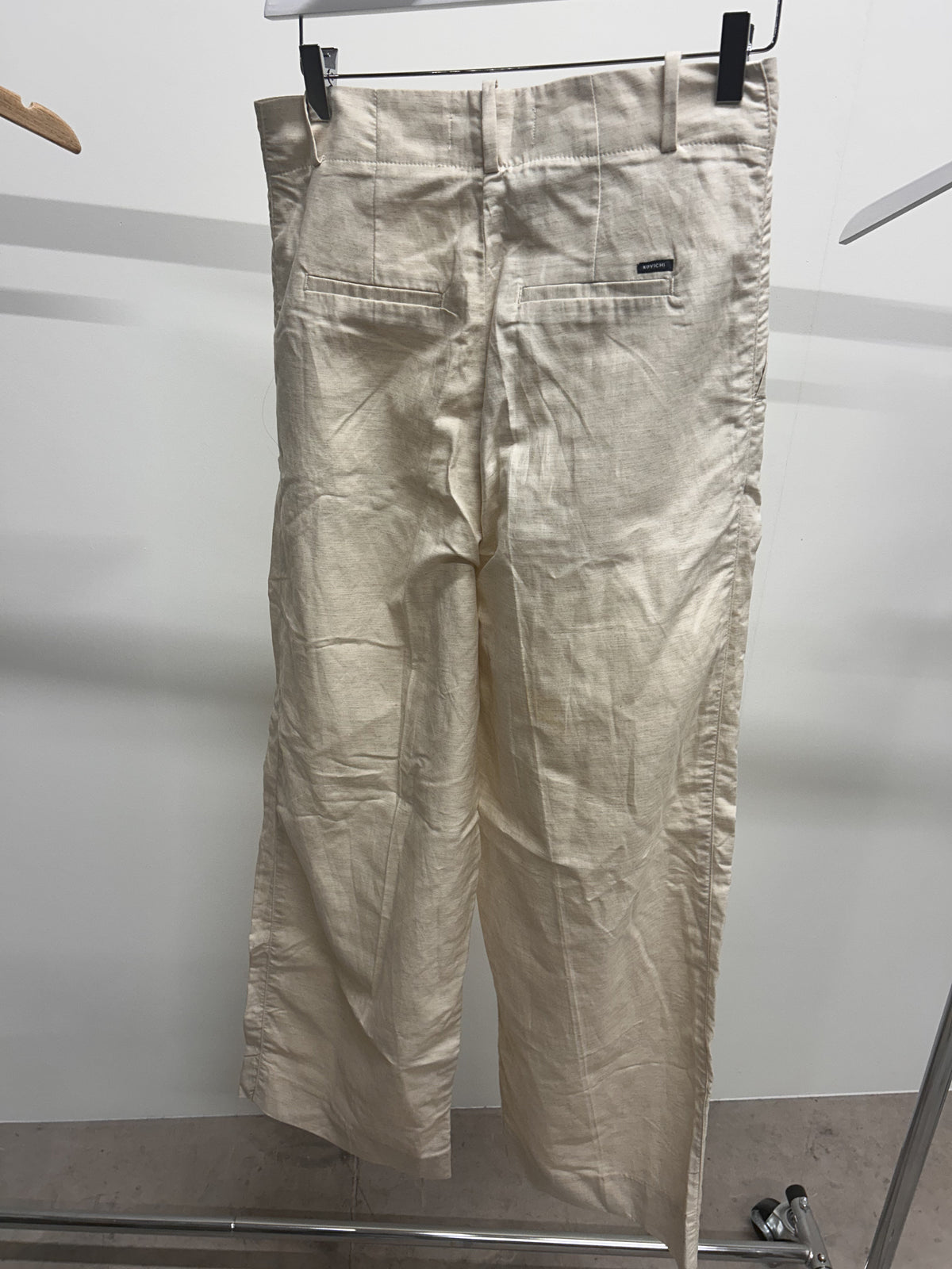 Pantalon en tencel, lin et coton bio | Écru 'patty palazzo'