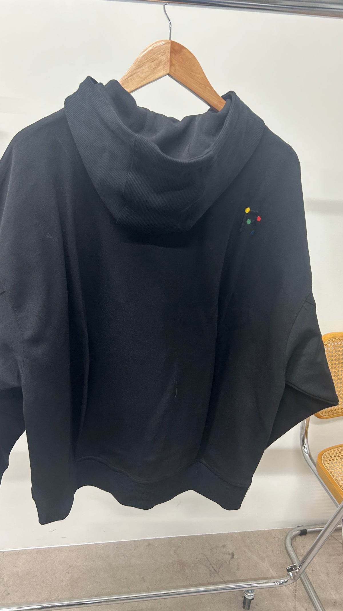 Sweat oversize en coton bio et matière recyclée | noir 'black andrea hoodie'
