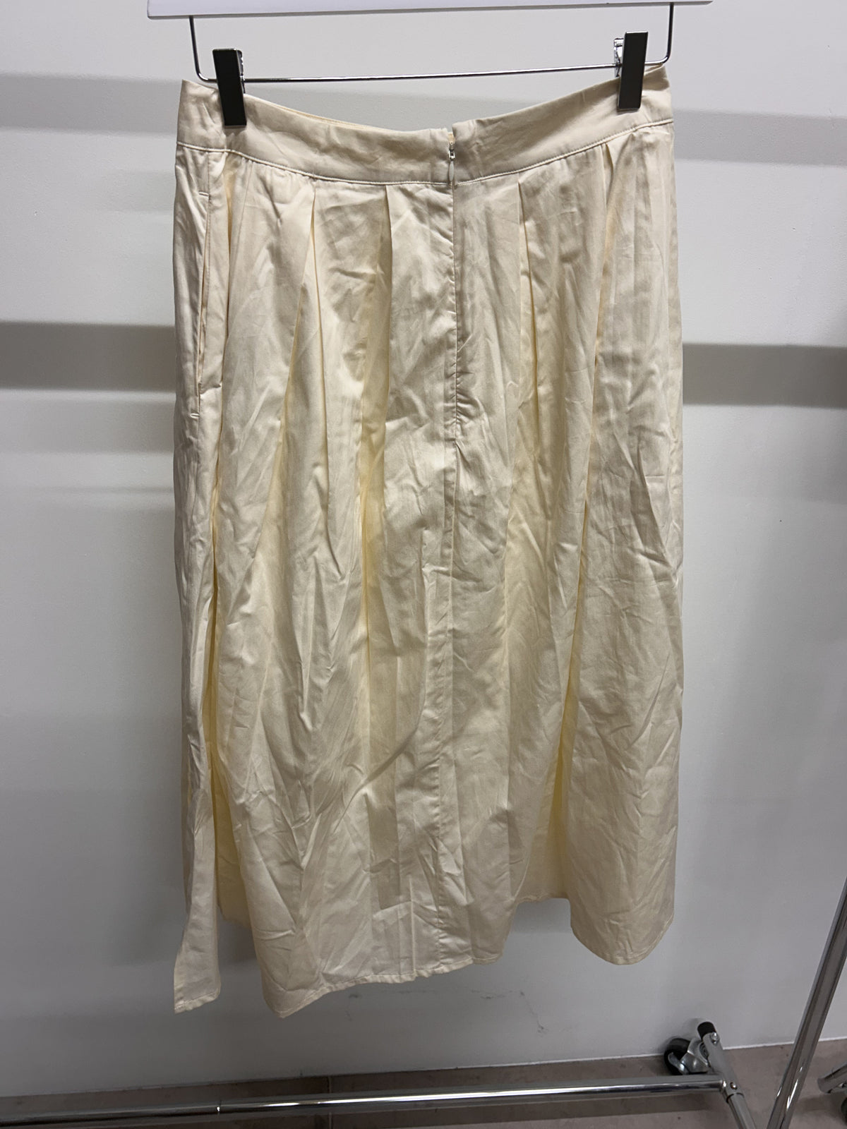 organic cotton pleated skirt gots/vegan - 1387 egret