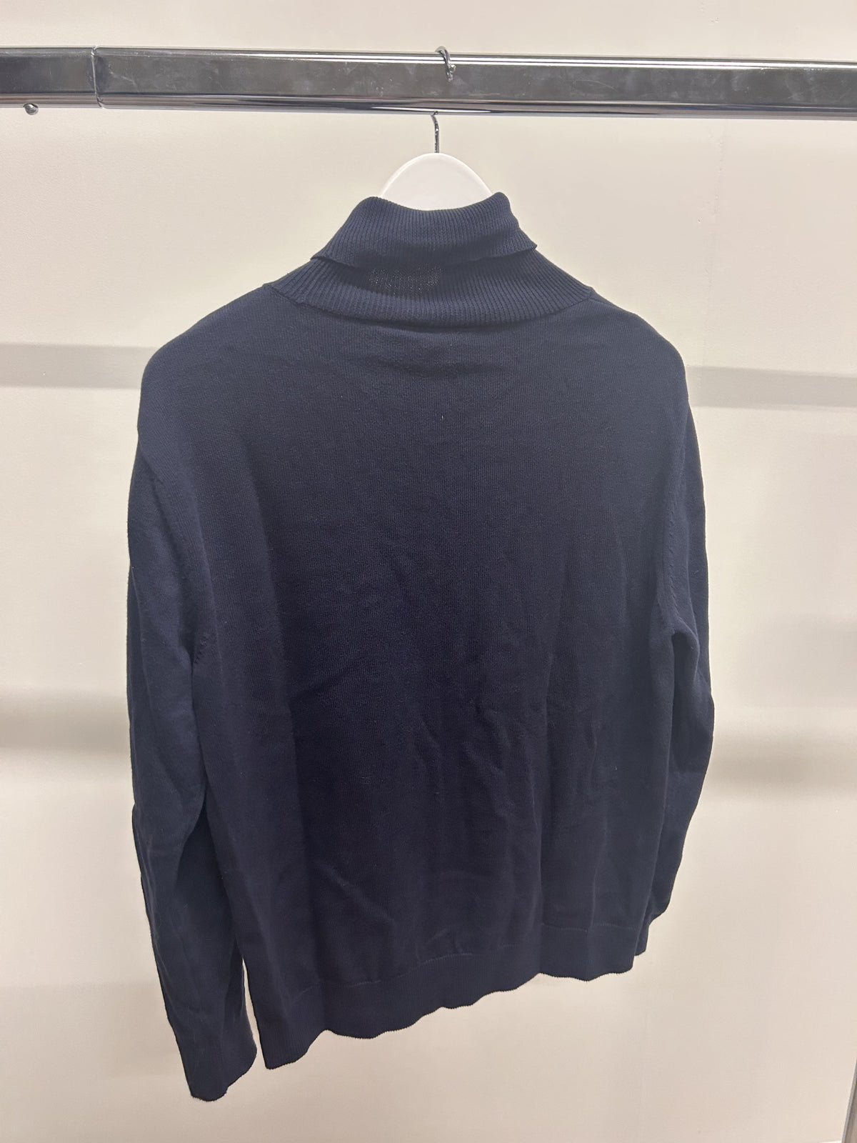 Pull col roulé en coton bio | marine