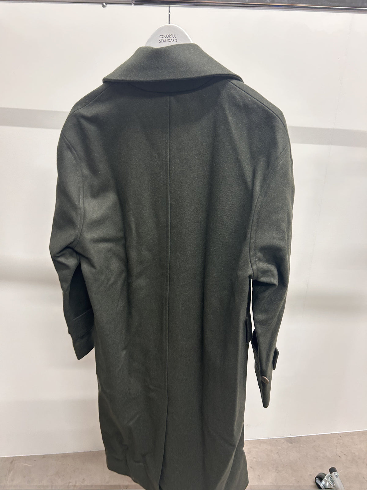 Manteau long en laine et cachemire recyclé | kaki 'verlaine - khaki'