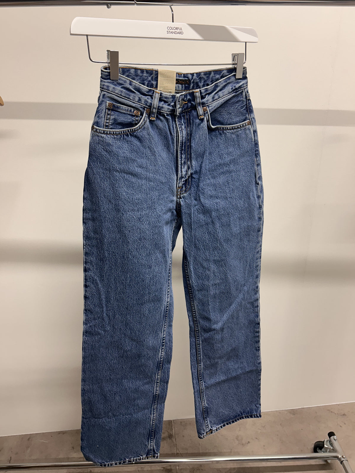 Jean large en coton bio | Bleu 'clean eileen casual blue'
