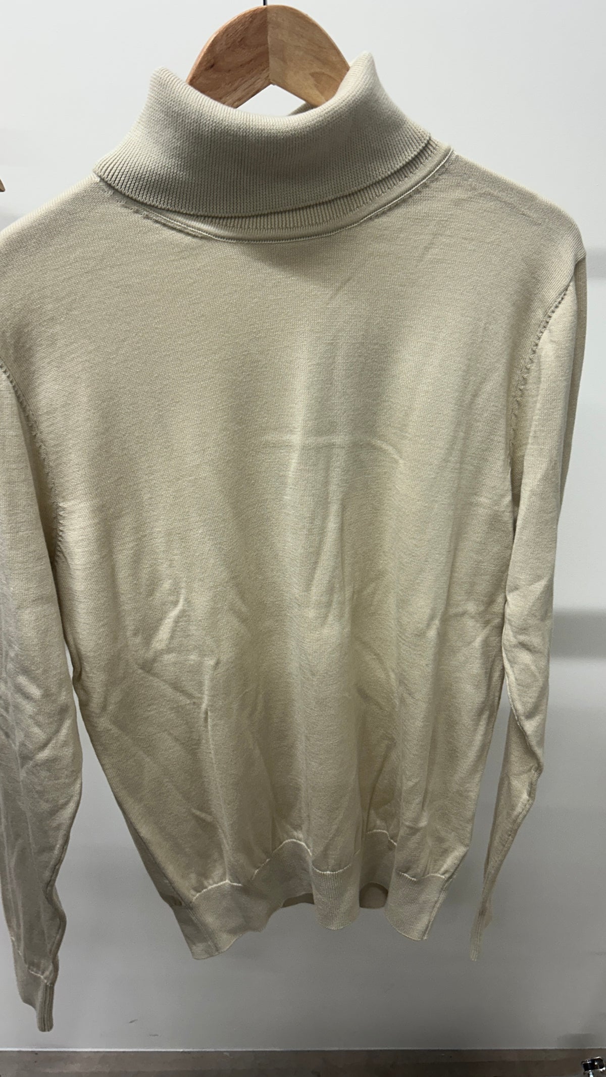 Pull col roulé en coton bio | écru 'thomas turtleneck - undyed'