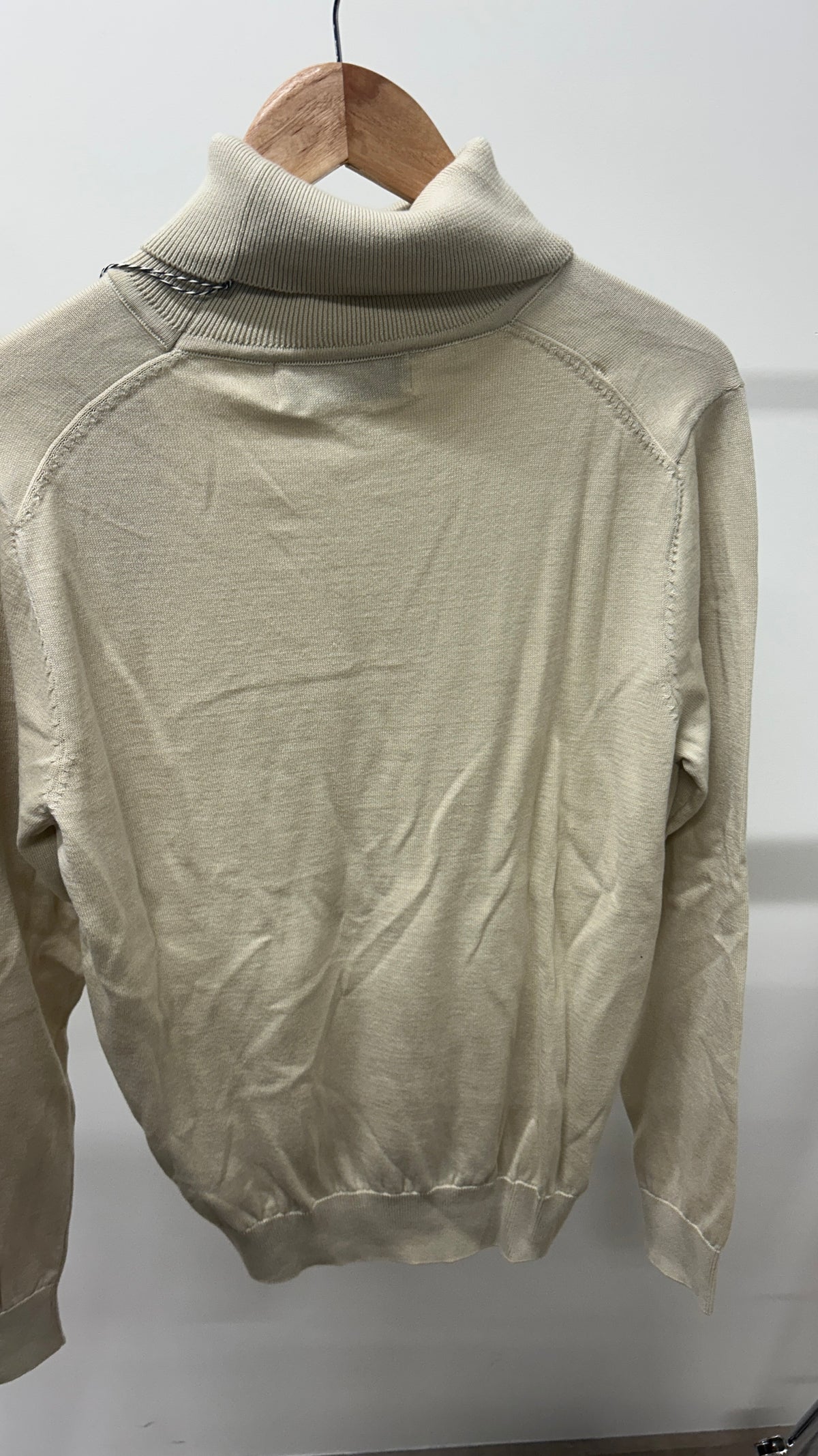 Pull col roulé en coton bio | écru 'thomas turtleneck - undyed'