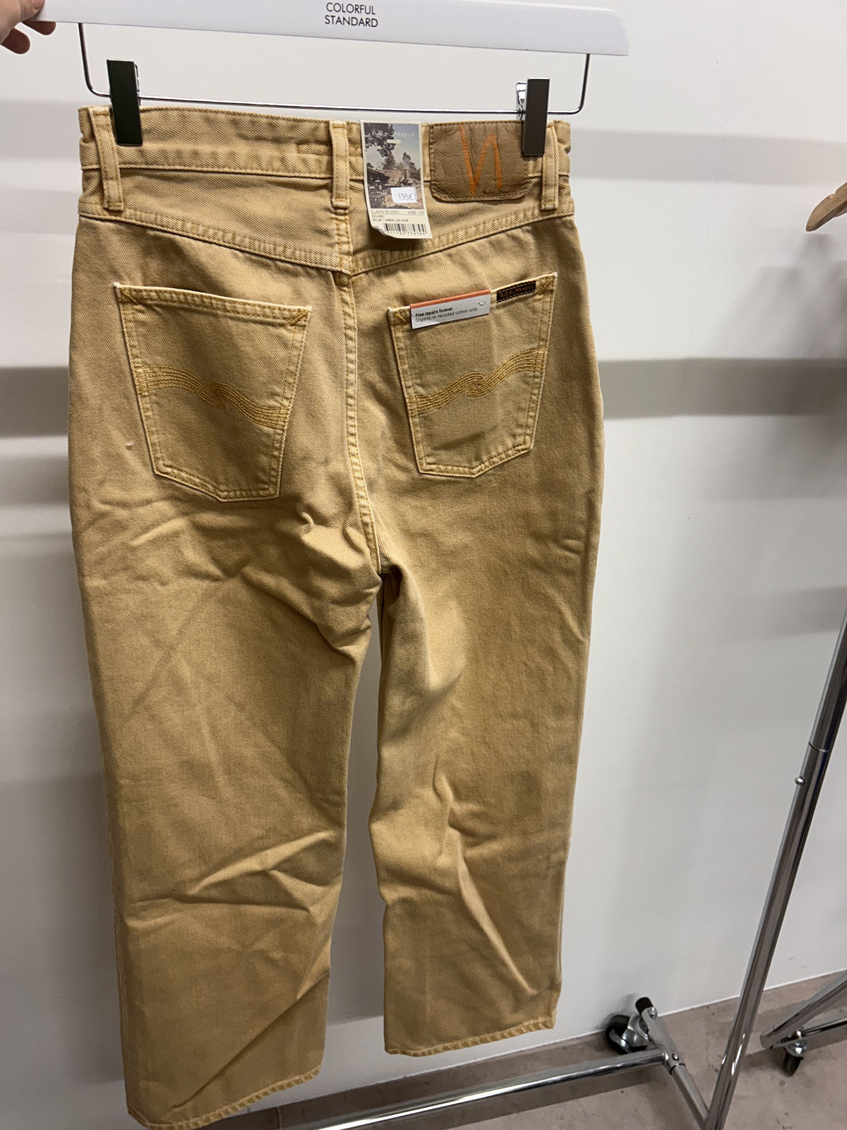 Jean ample en coton bio | ocre 'clean eileen ochre'