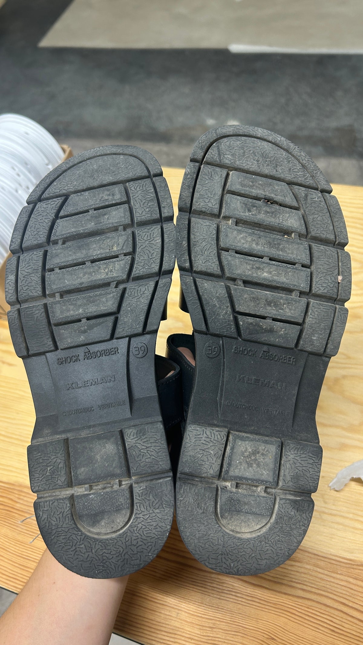 Sandales made in France en cuir tannage végétal certifié | noir 'ballast vgt'