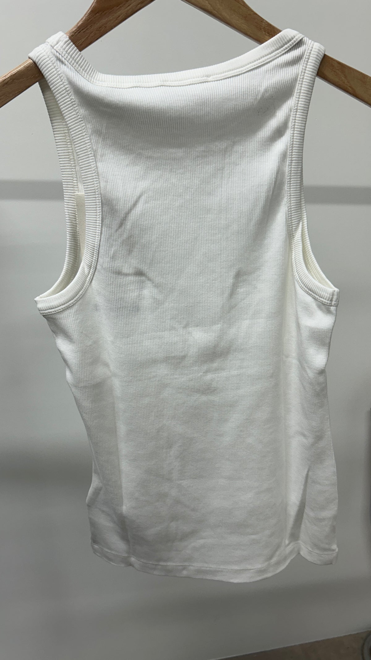 Débardeur côtelé en coton bio | Blanc 'racer rib top star white'