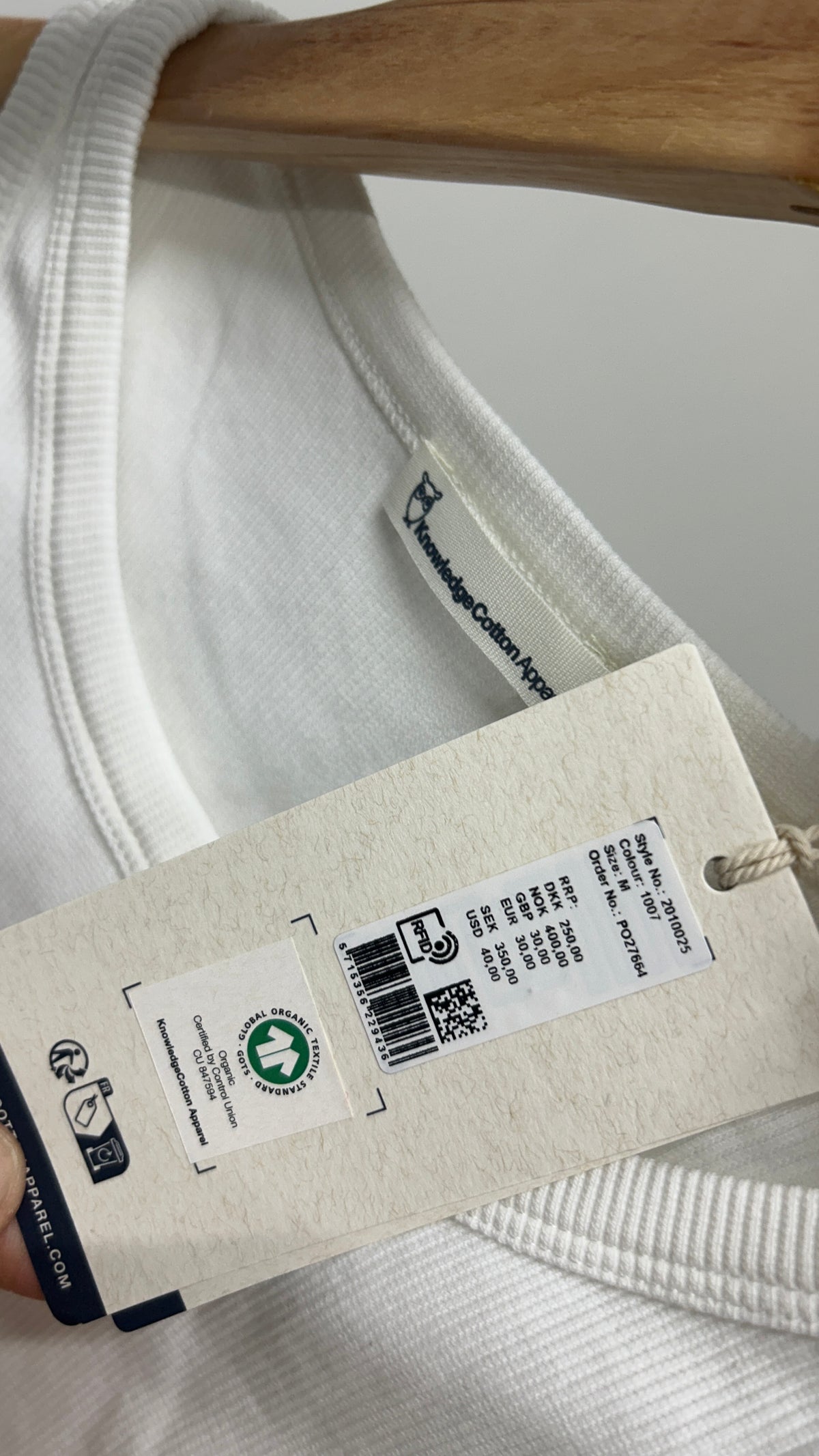 Débardeur côtelé en coton bio | Blanc 'racer rib top star white'