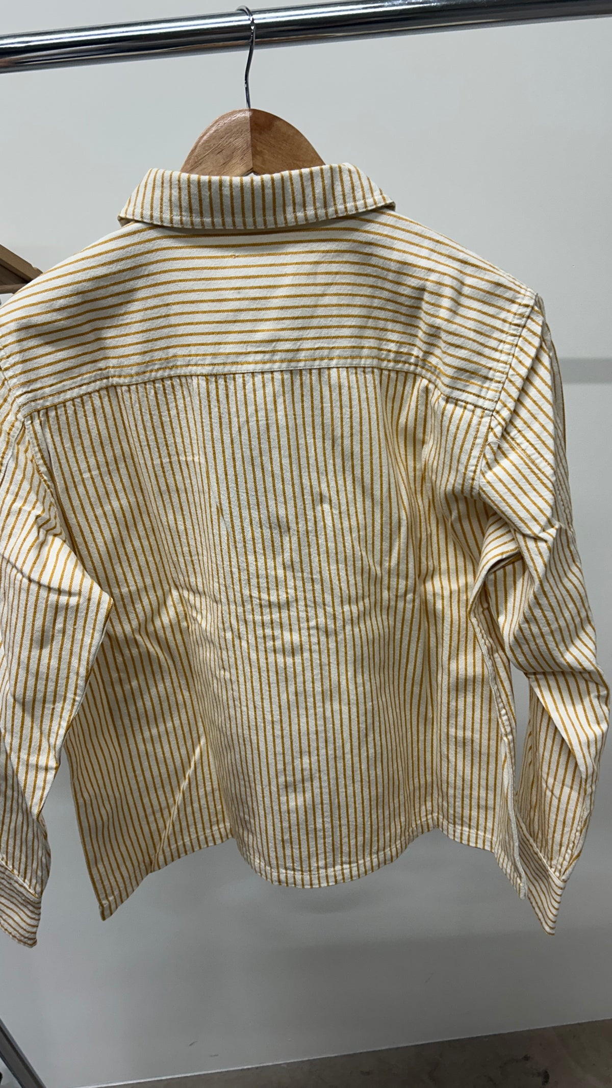 Veste en coton biologique | jaune 'Jacket stiby work stripe yellow - yellow'
