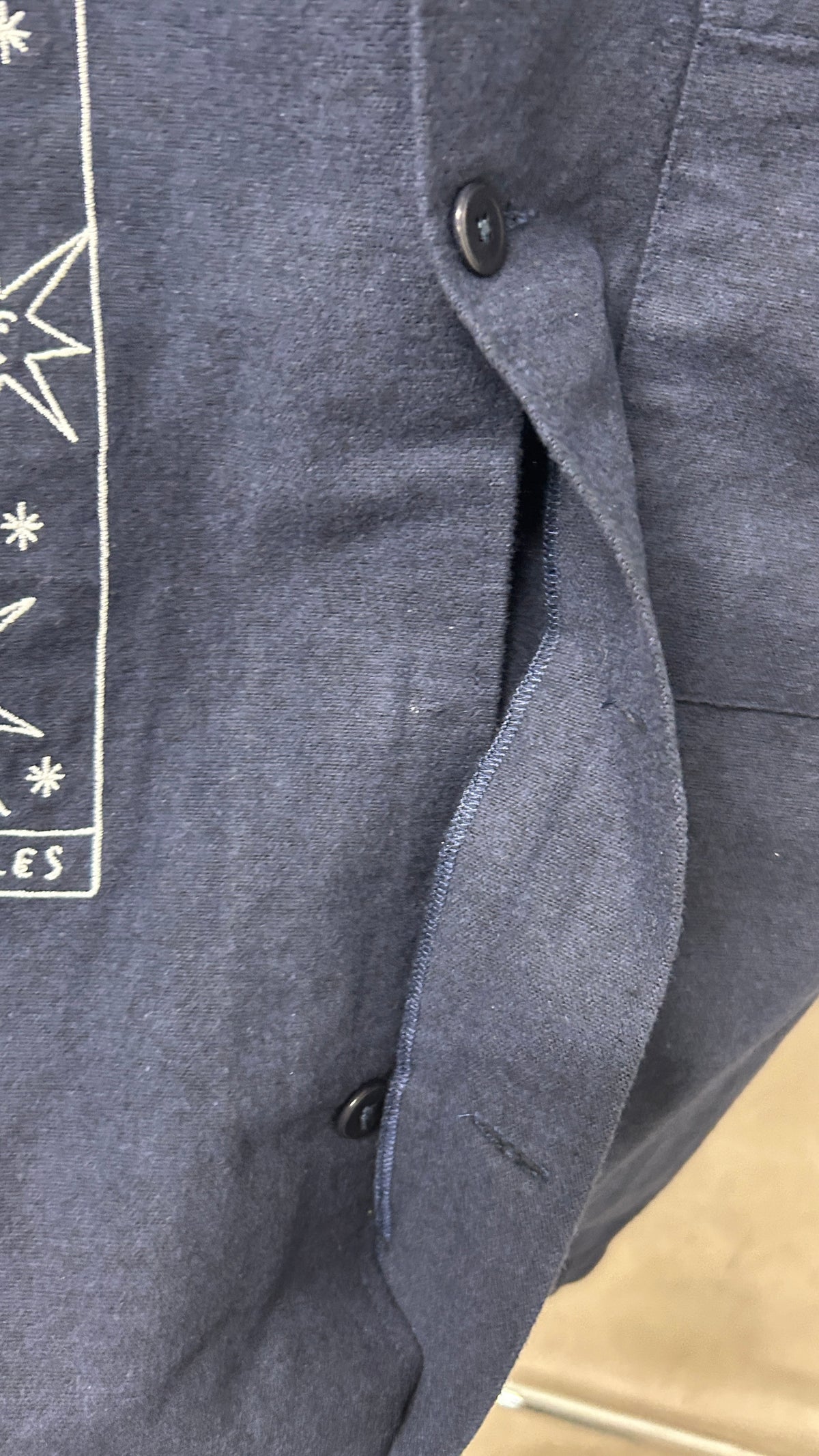 Chemise en coton | marine 'slow astral'