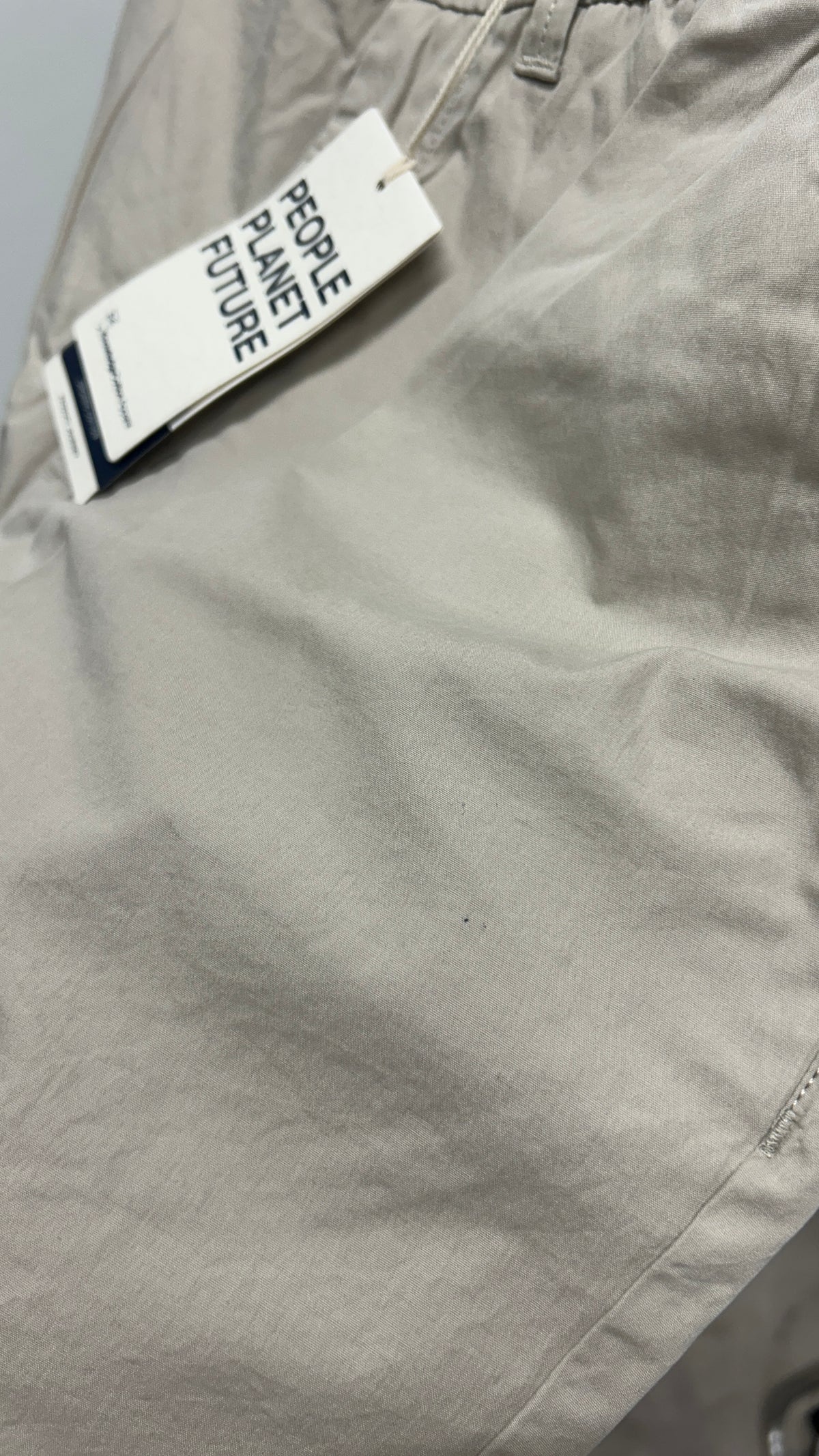 Short léger en coton bio | beige 'Fig loose poplin elastic waist string shorts light feather gray'