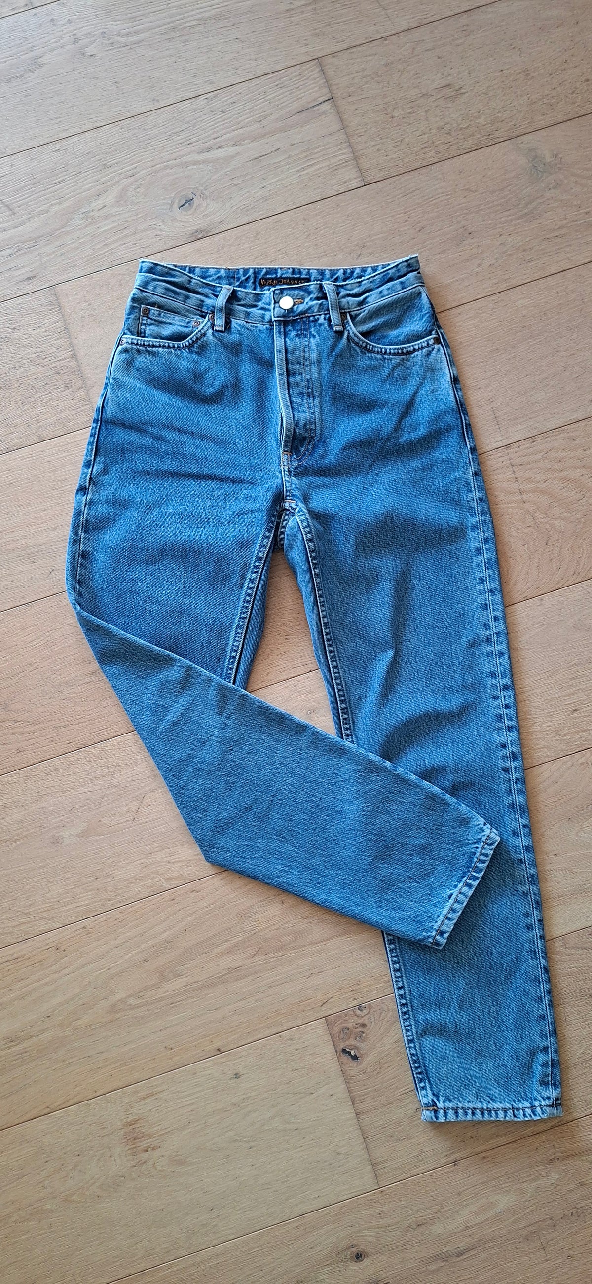 Jean mom en coton bio | bleu 'breezy britt casual blue'