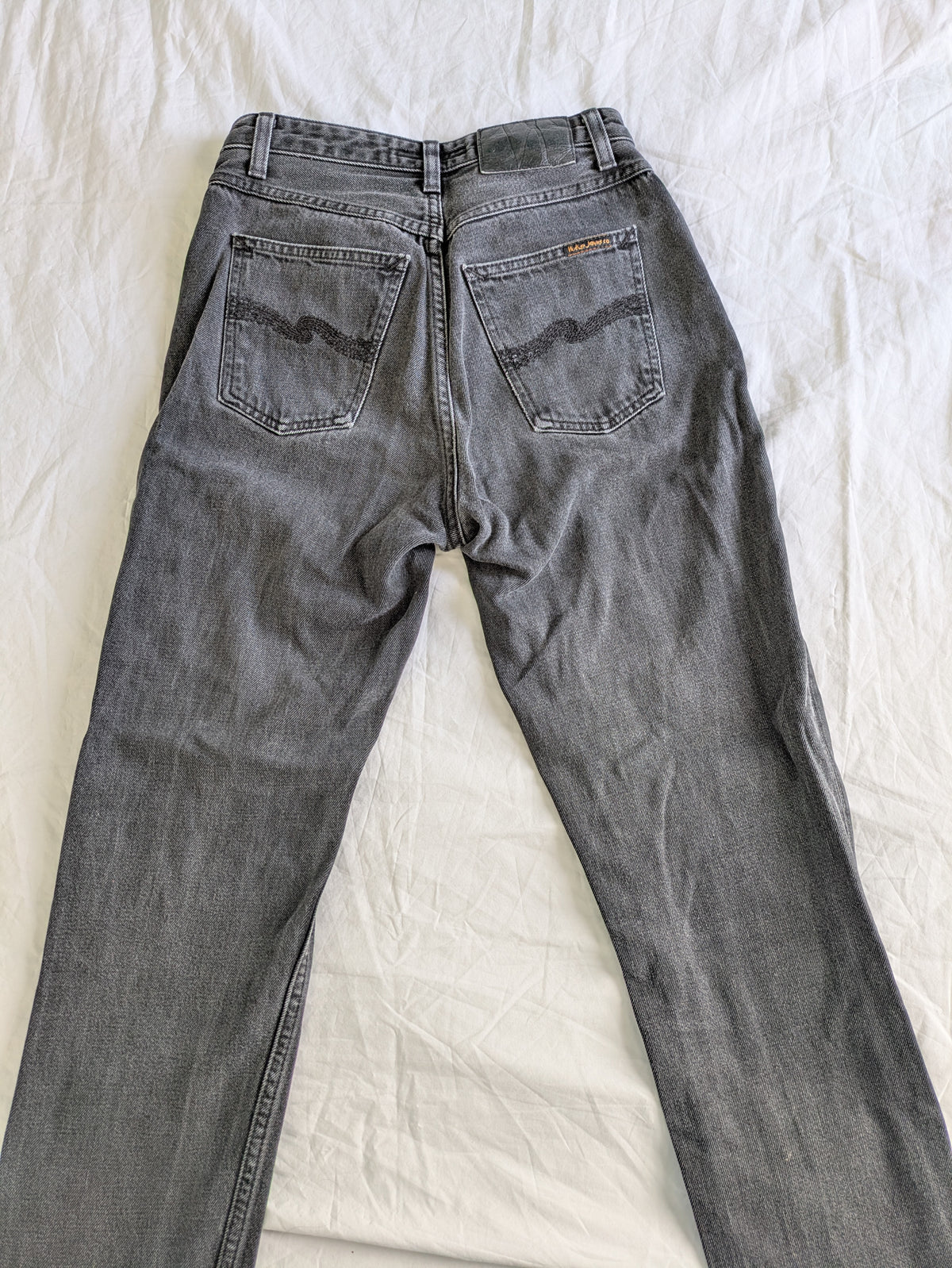 Jean mom noir en coton bio - breezy britt black worn