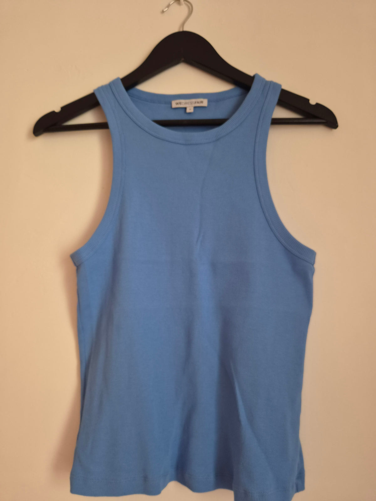 Débardeur côtelé en coton bio | bleu vibrant | Bleu