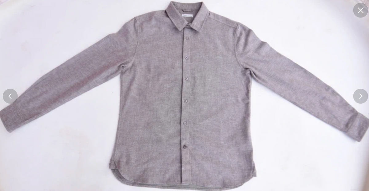 Chemise flannelle en coton bio | Marron 'flannel shirt - demitasse'