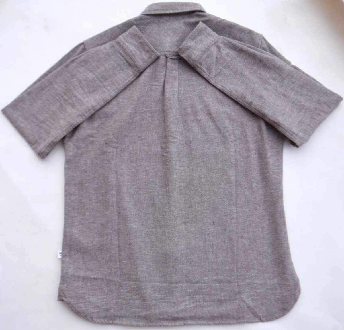 Chemise flannelle en coton bio | Marron 'flannel shirt - demitasse'