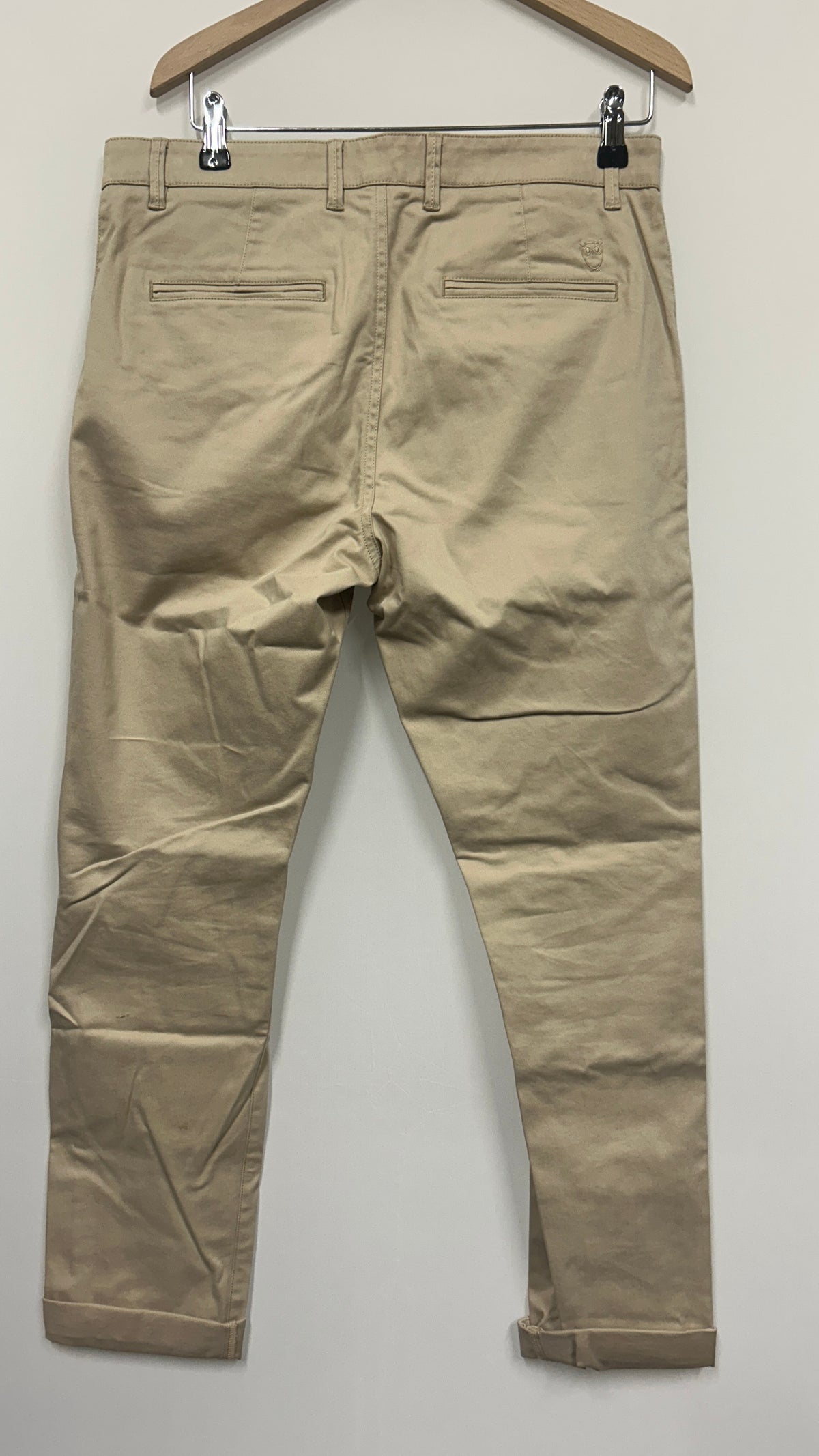 Chino en coton bio | beige 'luca comfort chino pant light feather gray'