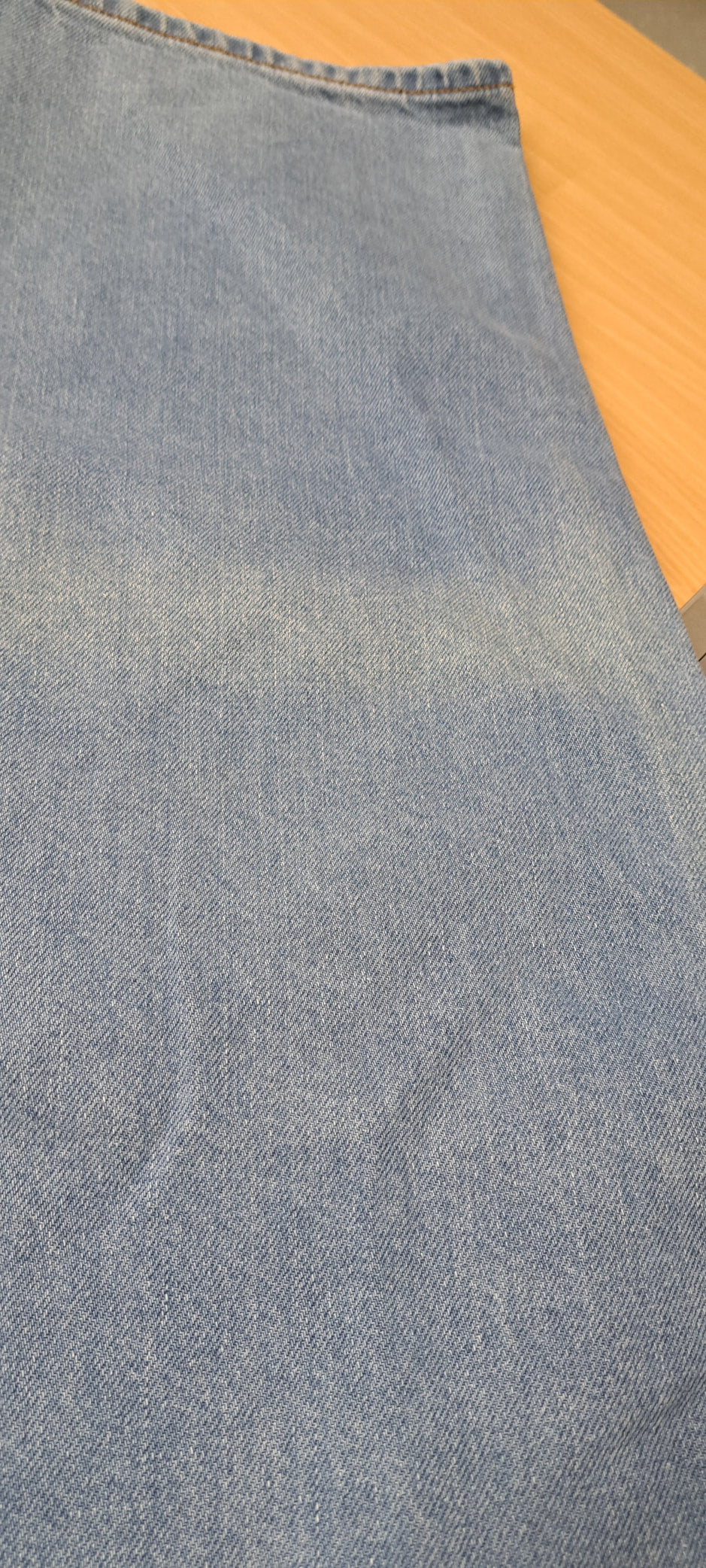 Jean droit en coton bio et recyclé | bleu 'liora cropped clean holo mid vintage'
