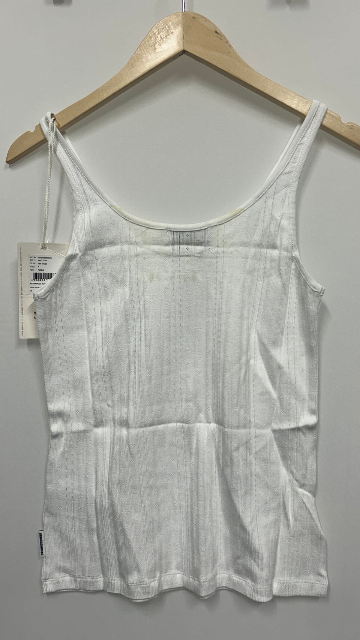 Débardeur pointelle en coton biologique | blanc 'mahelitaa - white'