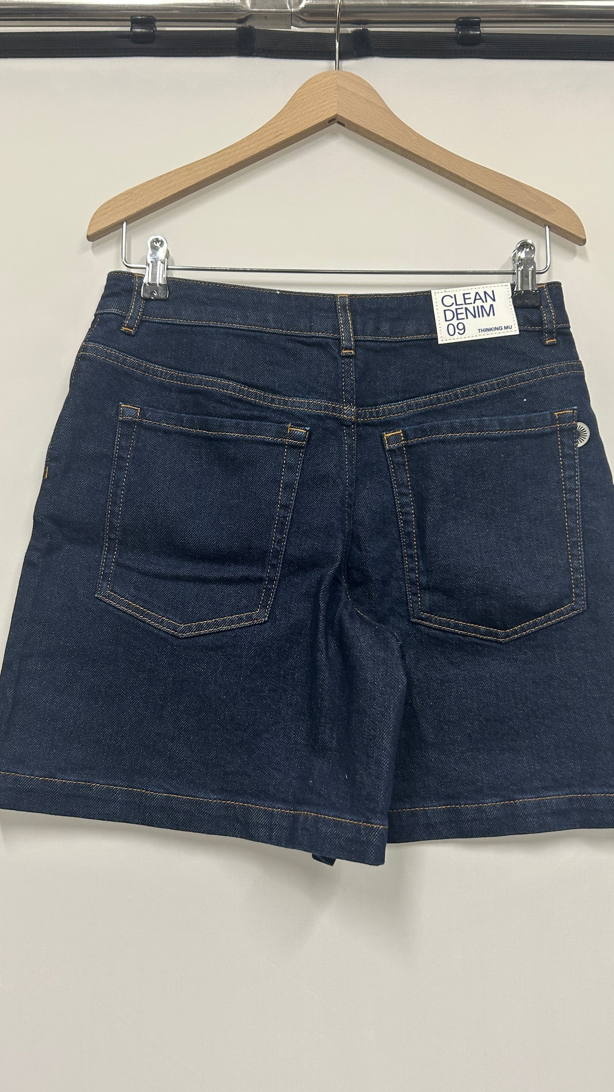 Short denim en coton biologique | bleu 'dark clean denim luisa shorts - denim'