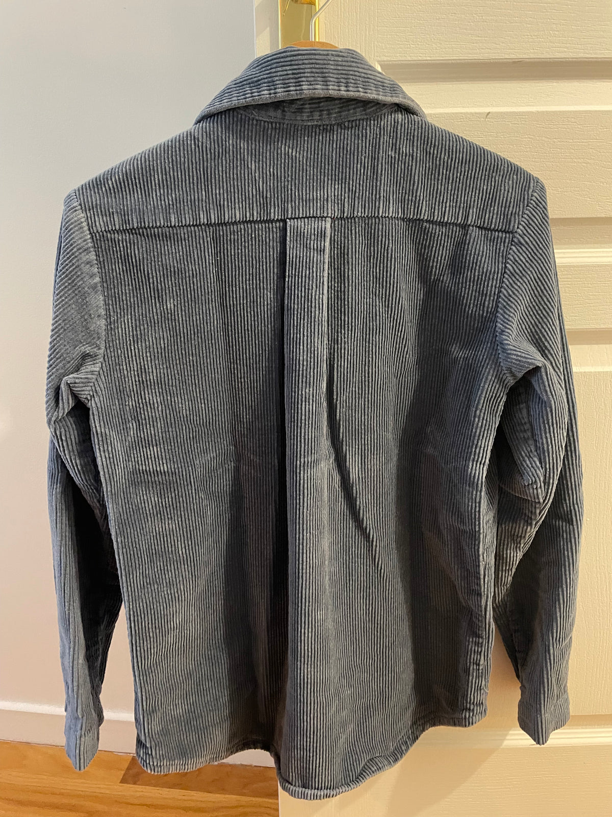 Surchemise bleue velours en coton bio - 8-wales corduroy overshirt china blue