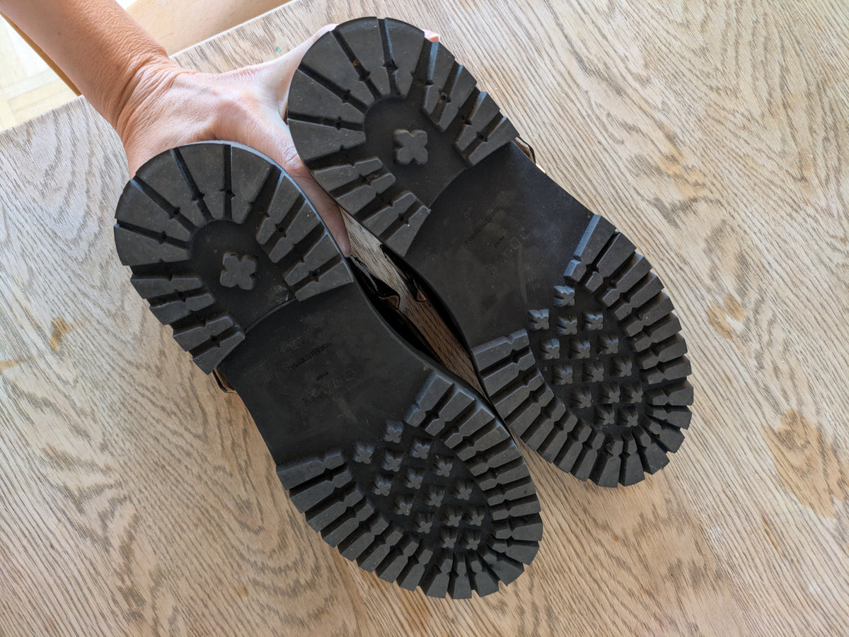 Derbies en cuir vernis certifié | noir 'romane'