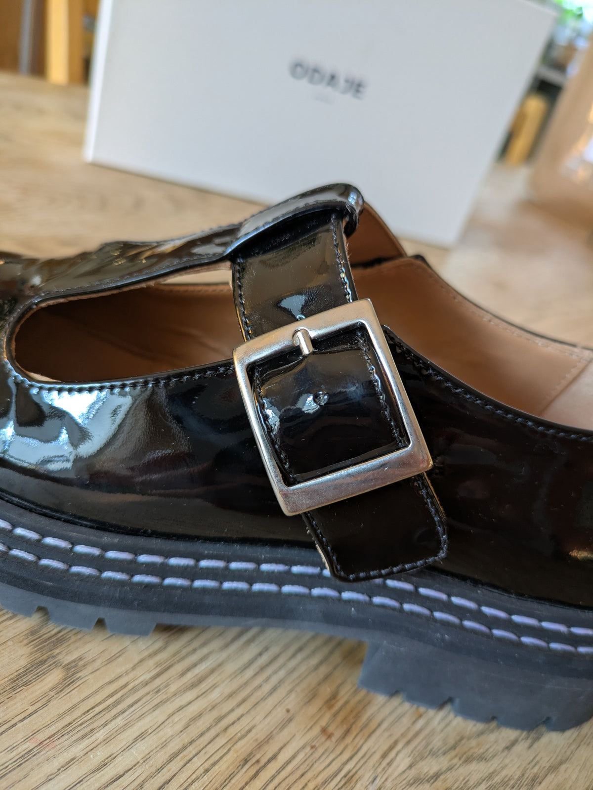Derbies en cuir vernis certifié | noir 'romane'