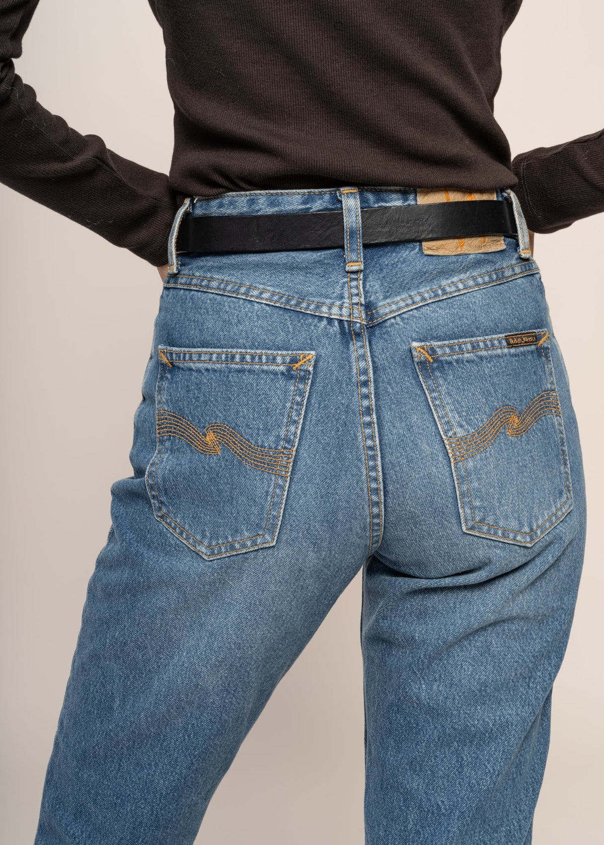 Jean mom en coton bio | Bleu délavé "breezy britt day dreamer"