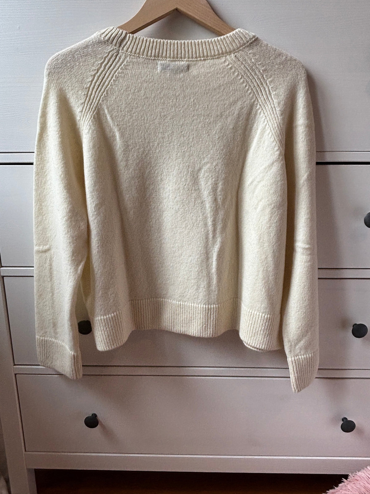 Pull boxy en laine mérinos recyclée | écru