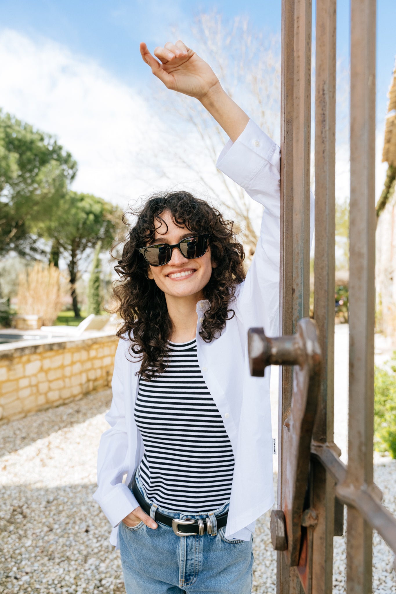 Chemise en coton bio | blanc "ilmaani white"