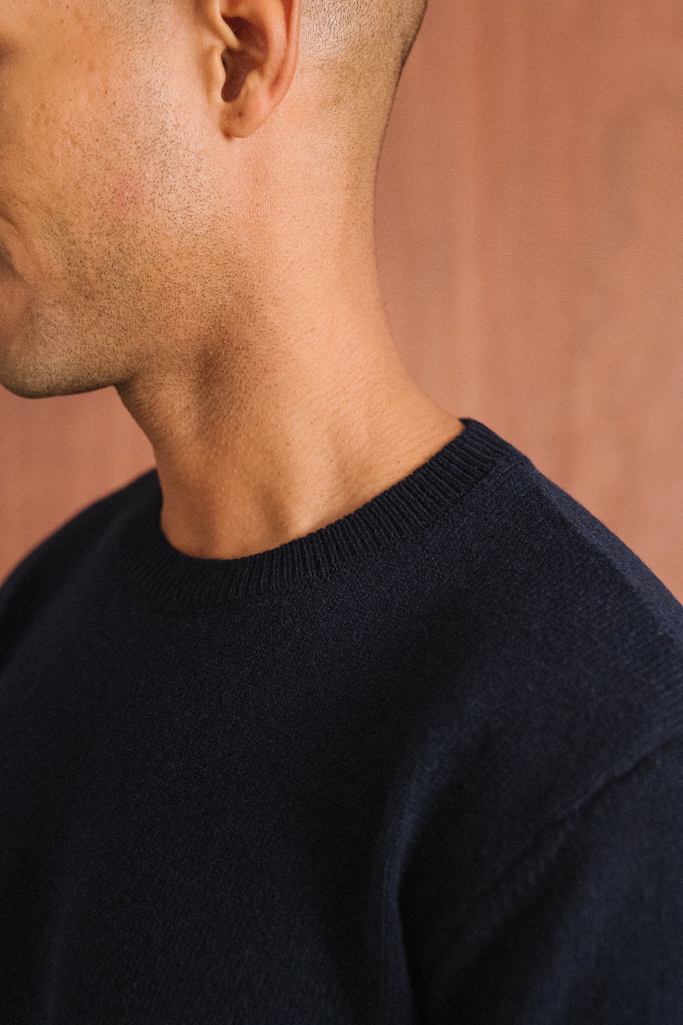 Pull en laine mérinos recyclée | marine