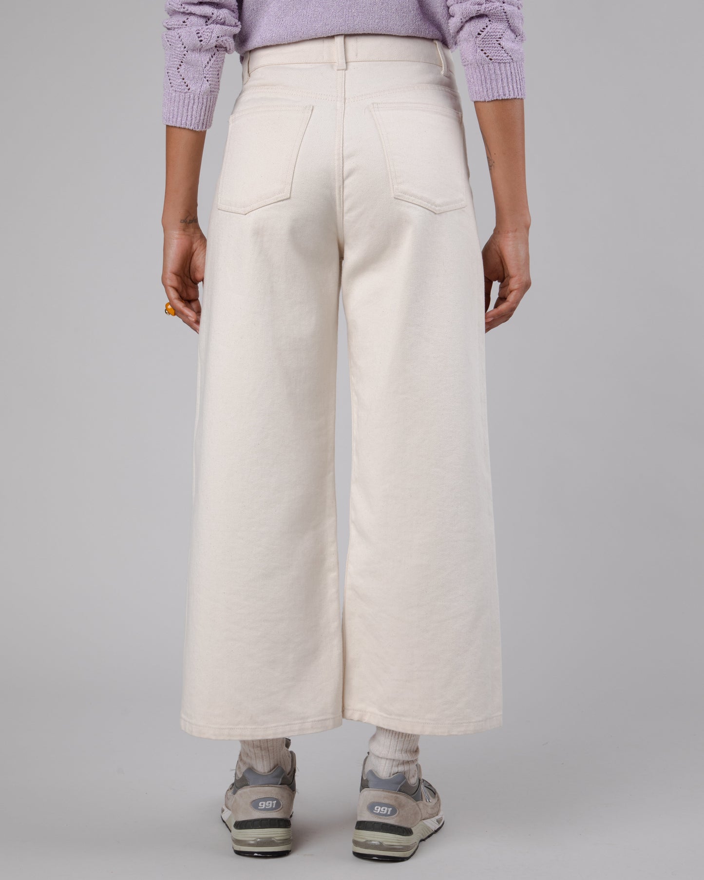 Jean ample en coton bio | écru "5 pocket pant raw white"