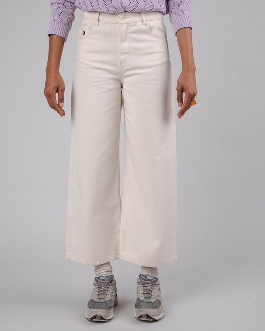 Jean ample en coton bio | écru "5 pocket pant raw white"