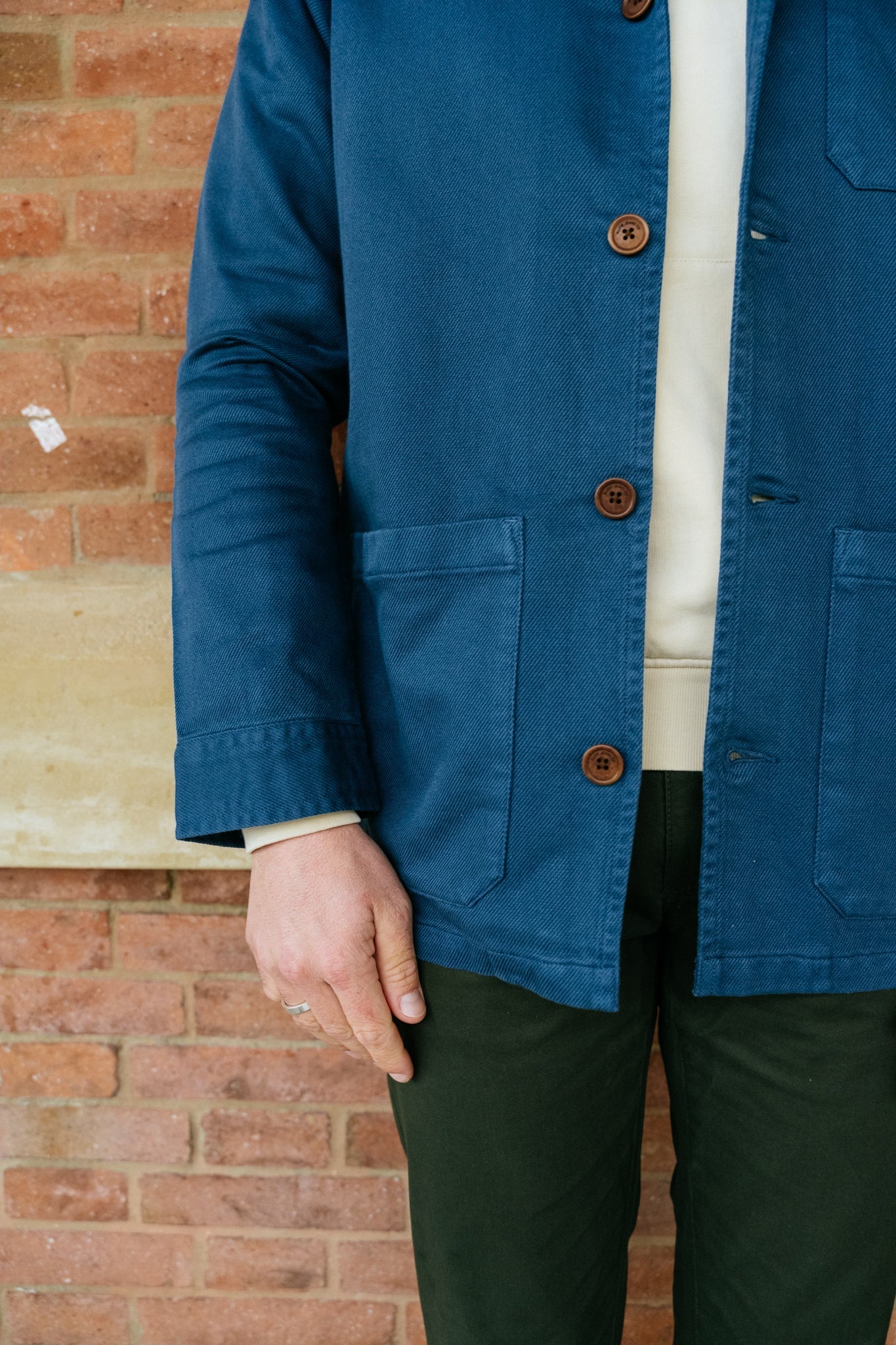 Veste de travail en coton bio - indigo "Barney Worker indigo blue"