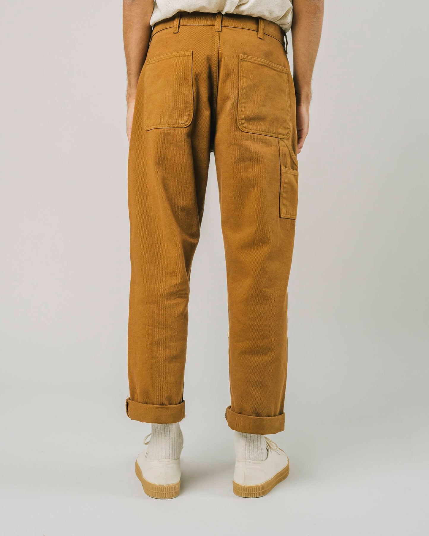 Pantalon cargo camel en coton bio - workwear pant mud brown