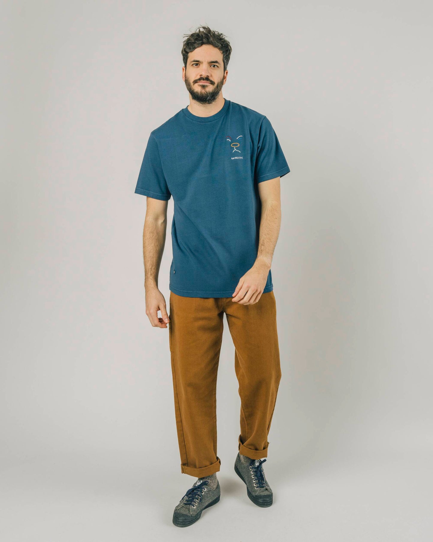 Pantalon cargo camel en coton bio - workwear pant mud brown