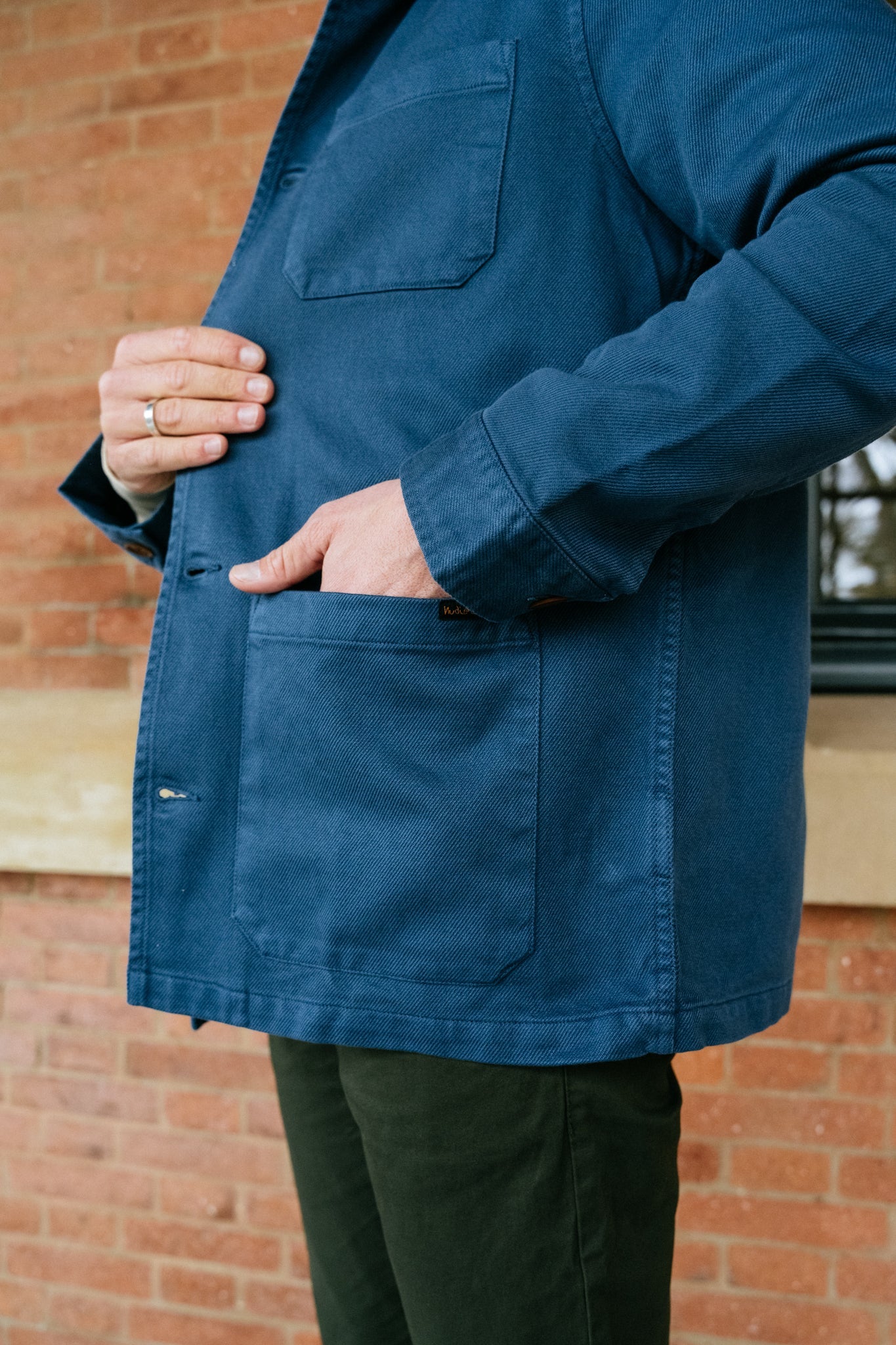 Veste de travail bleue en coton bio - Barney Worker